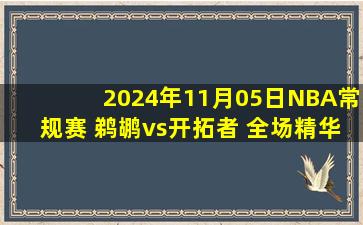 2024年11月05日NBA常规赛 鹈鹕vs开拓者 全场精华回放